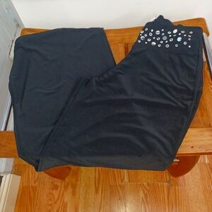 Vintage MKM Deaigns Black Pants with Silver Embellishments